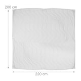 thumbnail of Relaxdays Bettdecke, 200x220 cm, 4 Jahreszeiten Decke, Öko-Tex Standard 100, Polyester, Schlafdecke Sommer, Winter, weiß