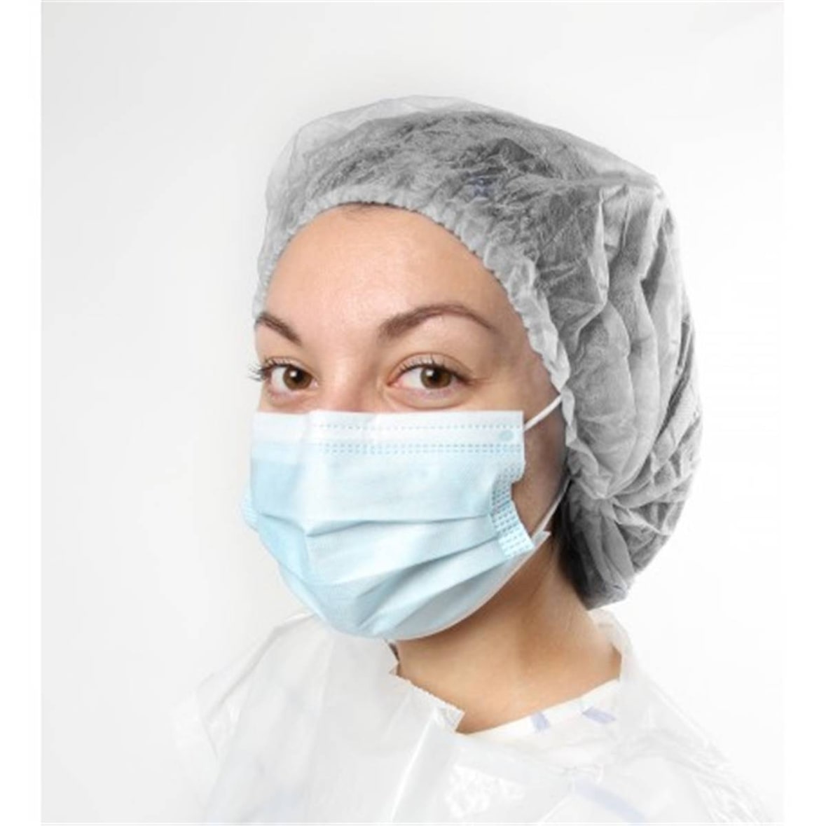 Charlotte blanche à clip "accordéon" - Non tissé 10X100 x 1000 - MEDIPROTEC