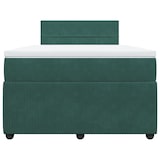 thumbnail of vidaXL Boxspringbett mit Matratze Dunkelgrün 120x200 cm Samt