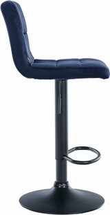 thumbnail of CHEFGASTRO 2er Set Barhocker ALASKA Samt Schwarz HxBxT 94x46x47cm Samt Blau Barstuhl