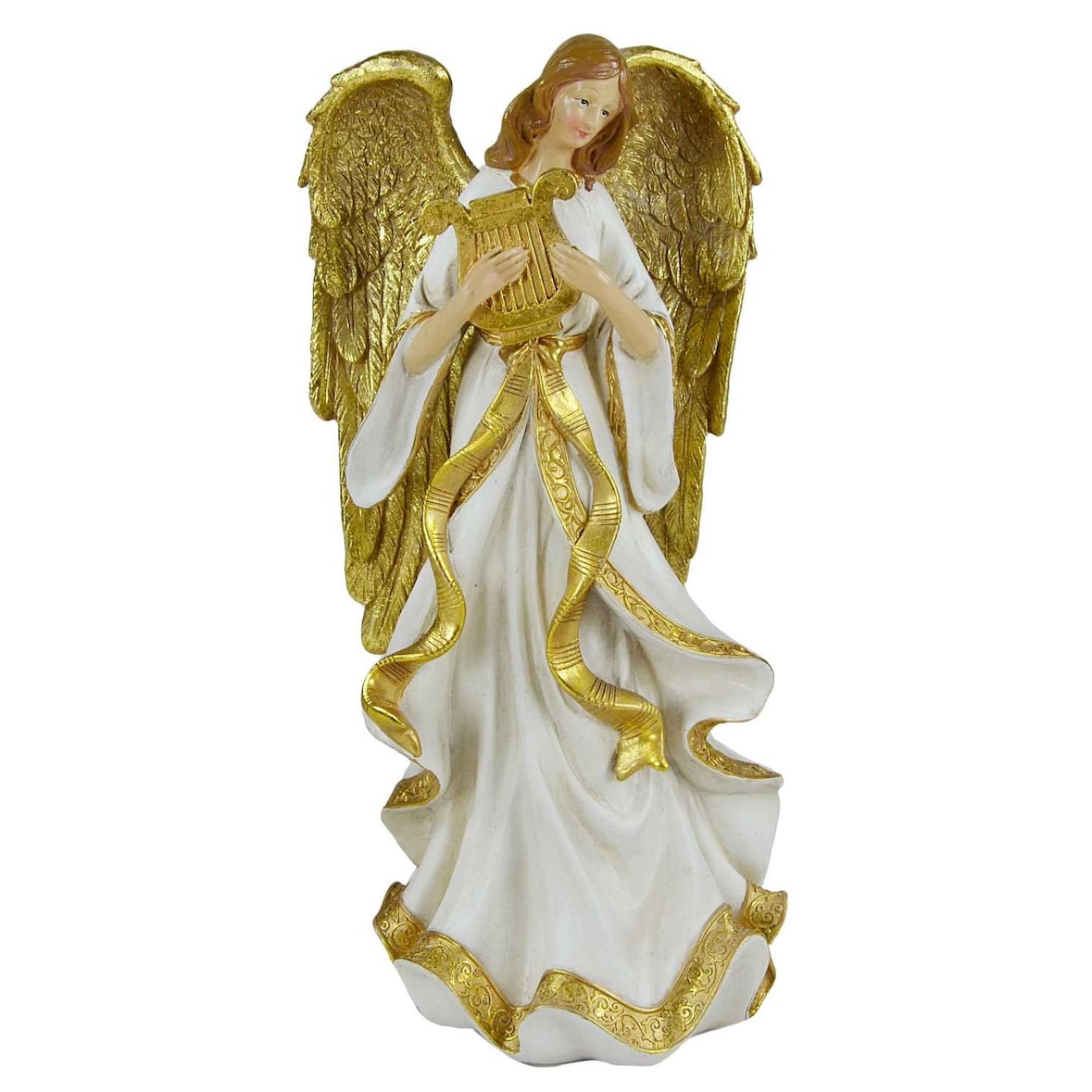 Vacchetti Angelo in resina bianco oro cm18,8x15h37,8