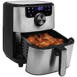 thumbnail of Princess 182037 Smarte Heißluftfritteuse 4,5 Liter, Edelstahl, Digitales Touch-Display, 8 Programme, Timer, App-bedienbar, 1500 W, Silber/Schwarz