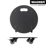 thumbnail of WAGNER Pflanzenroller HPL BLACK Ø 38 x 7,5 cm, innen & außen, Soft-Rollen Bremse, Tragkraft 100 kg, DE Ware - 20063001