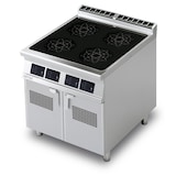 thumbnail of Cucina induzione 4 zone. Piano di cottura in vetroceramica con comandi digitali. Struttura in acciaio Inox. Misure 80x90 h90 cm. Modello PCI-98ETD