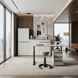 thumbnail of Büromöbel Set 2-teilig | Schreibtisch 180x80cm & Rollcontainer Greige/Schwarz | Einstellbar 68-91 cm & Soft-Close | Made in Germany Kadima Design