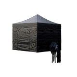 thumbnail of Gazebo 3x3m nero certificato IGNIFUGO pieghevole estensibile acciaio con laterali