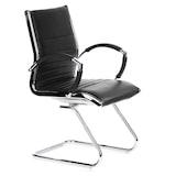 thumbnail of Konferenzstuhl / Freischwinger / Stuhl PARMA V Leder schwarz Chrom hjh OFFICE