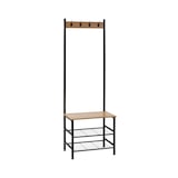 thumbnail of Cabide de Metal com 4 Cabides e 3 Prateleiras de Madeira Viem 175x60x40cm 7house