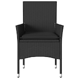 thumbnail of vidaXL Gartenstühle mit Kissen 2 Stk. Schwarz Poly Rattan