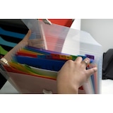 thumbnail of Exacompta - Réf. 55298E - Carton de 5 trieurs valisette Crystal - 13 compartiments - dim 33x25 cm - couleur cristal