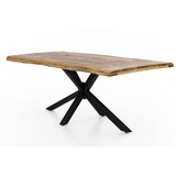 thumbnail of SIT Möbel Baumkante-Esstisch | 180x90 cm | 50 mm Platte Mango natur | Metallgestell schwarz | B 180 x T 90 x H 77 cm | 15251-11 | Serie TABLES & CO
