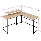 thumbnail of tectake Scrivania Melrose 140 x 130 x 76,5 cm - Industriale legno chiaro, rovere Sonoma - 404230