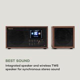 thumbnail of Silver Star Mini Two Internet DAB+/FM Radio, WiFi, BT, TWS Speaker Walnuss