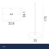 thumbnail of Danieli - Espositore Pubblicitario da Terra A4 con 8 Cornici a Scatto. Supporto Bifacciale Autoportante in Metallo Verniciato Nero