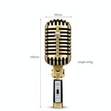 thumbnail of Microphone Vintage Style Haute Sensibilité Pour Scène et Performance Argent YONIS