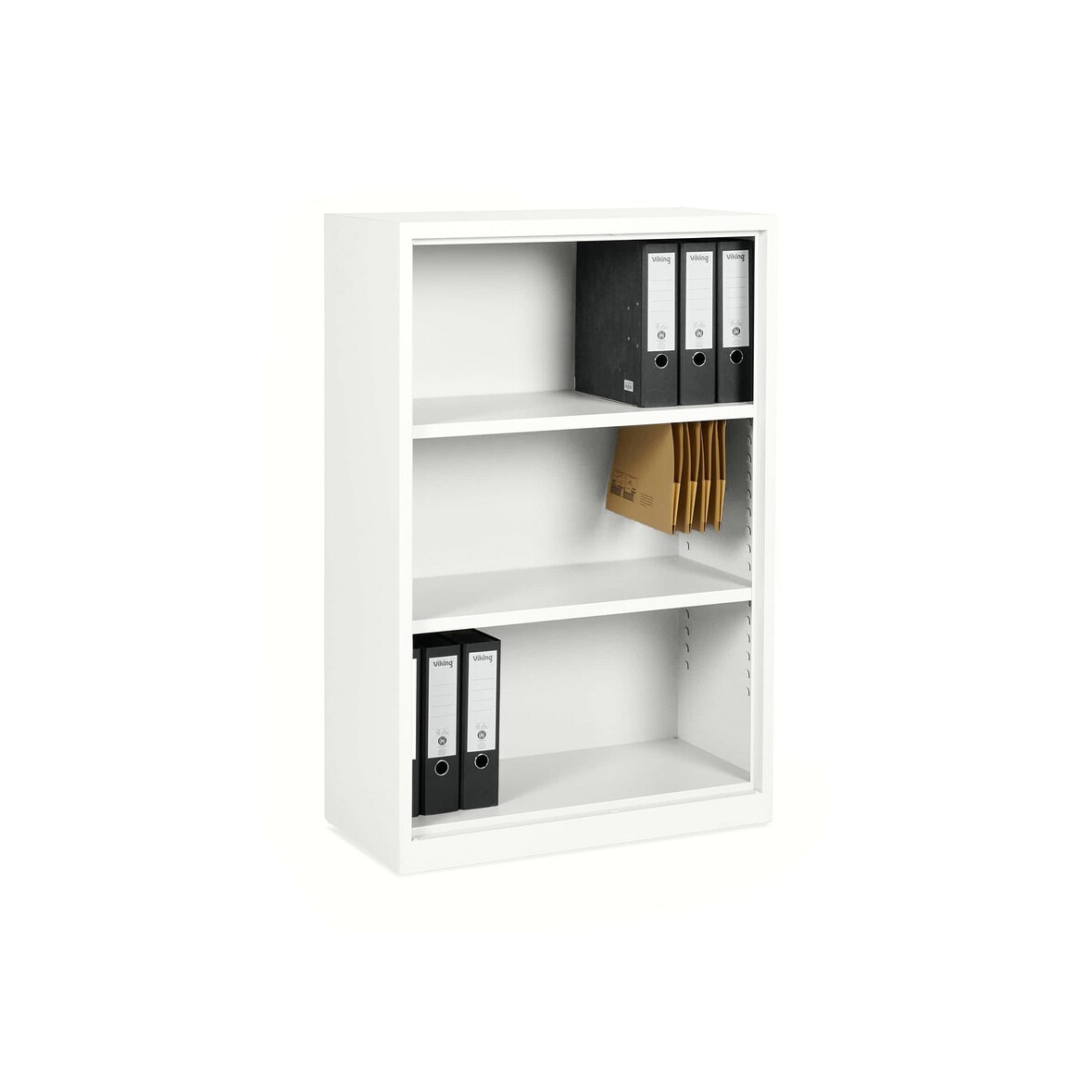 CEHA Büro- und Stahlaktenregal 80 cm Breite mit 3 Ordnerhöhen in RAL9003 (signalweiß)