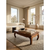thumbnail of Couchtisch `Kanada`: Opium-Form, Massivholz, Sheeshamholz, handgefertigt, pflegeleicht. Braun, 110x60x40 cm | Kadima Design