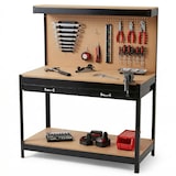 thumbnail of Etabli d'atelier Panneau porte outils perforé 120x60 xH150cm Etagère + Grand Tiroir de rangement PROWELTEK