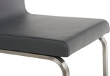 thumbnail of Décoshop26 - Set aus 2 Esszimmer-/Küchen-/Wartezimmerstühlen aus grauem PVC mit Kufengestell aus Edelstahl 10_0001597