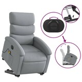 thumbnail of vidaXL Elektrischer Massagesessel mit Aufstehhilfe Hellgrau Stoff