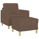 thumbnail of vidaXL Sessel mit Hocker Braun 60 cm Stoff