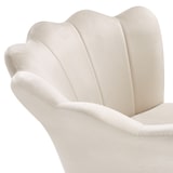 thumbnail of tectake Bureaustoel Stella fluweel, gestoffeerd, dubbele wielen  Creme/Goud