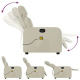 thumbnail of vidaXL Massagesessel Creme Kunstleder