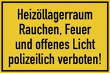 thumbnail of Heizöllagerraum Rauchen ..., Kunststoff, 300x200 mm