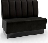 thumbnail of Gastro Sitzbank Amsterdam | 120 cm breit | Samtstoff Schwarz | Vertikal gestreift | Dinerbank