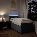 thumbnail of vidaXL Boxspringbett mit Matratze Dunkelgrau 80x200 cm Stoff