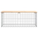 thumbnail of vidaXL Gartenbank aus Gabionen 103x44x42 cm Massivholz Kiefer