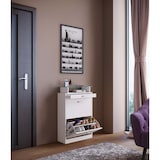 thumbnail of Braso Schuhschrank 2 Klaptüren 1 Schublade weiß.