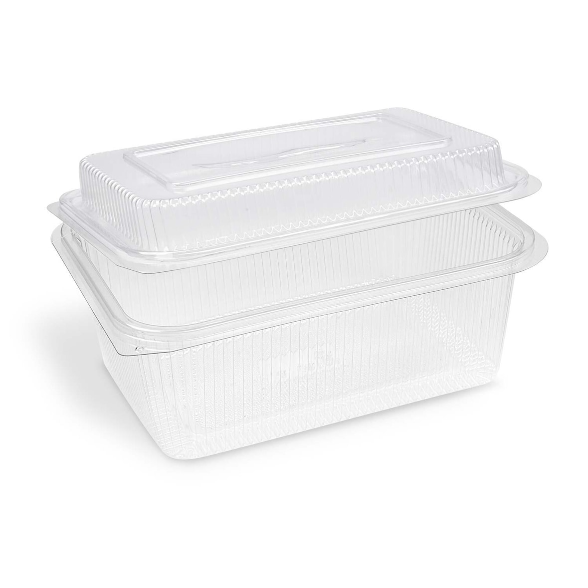 VEPATIM 50 Rechteckbecher klar mit Deckel 2000 + 450 ml (rPET)