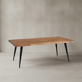 thumbnail of Sheesham Couchtisch, Massivholz, Baumkante, Metallgestell, Handgefertigt mit Schutzlack. 110x60x40 cm | Kadima Design