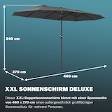 thumbnail of Kingsleeve Doppelsonnenschirm XXL 4,6m UV Schutz 80+ Schutzhülle Doppelschirm Sonnenschirm Anthrazit