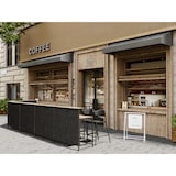 thumbnail of METRO PROFESSIONAL Barra de bar esquinera plegable para exterior Movara, aluminio/malla sintética, tablero PSPC, 85 × 42 cm, gris oscuro