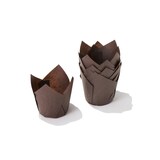 thumbnail of I.C.A. tulip, pirottini da forno in carta, brown diametro 50 mm, confezione 120 pezzi