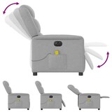 thumbnail of vidaXL Massagesessel Elektrisch Wolkengrau Stoff