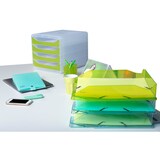 thumbnail of Exacompta 310335D 1x BIG-BOX ladenbox met 4 laden voor DIN A4+ documenten, Chromaline, transparant-anijsgroen