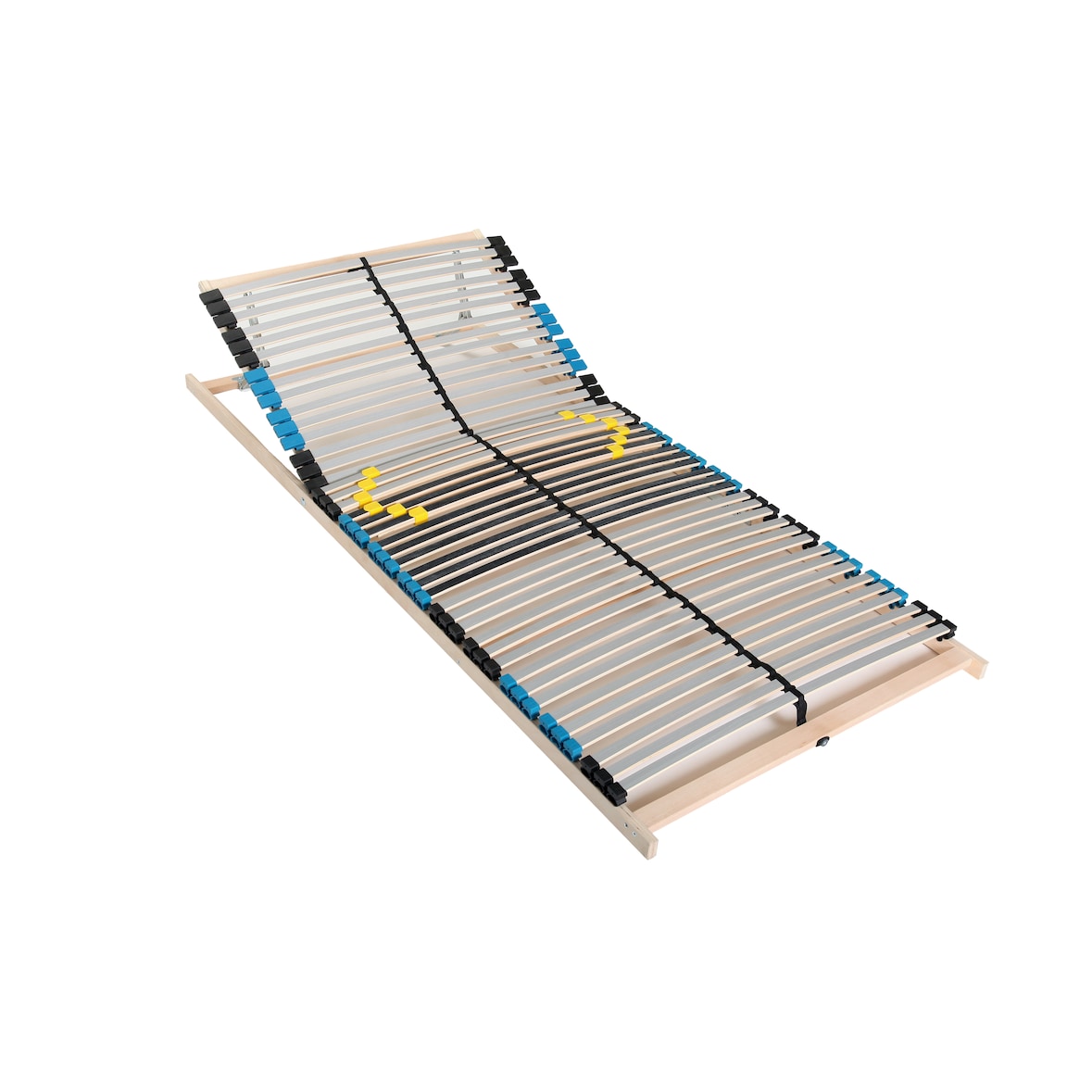 Premium Lattenrost 80x200, Lattenrahmen Buche, 7 Komfortzonen, 42 Latten, Federholzrahmen Made in Germany,  Kopfteil verstellbar, Traglast 150Kg