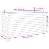 thumbnail of vidaXL Pflanzkübel Wachsbraun 90x40x45,5 cm Massivholz Kiefer