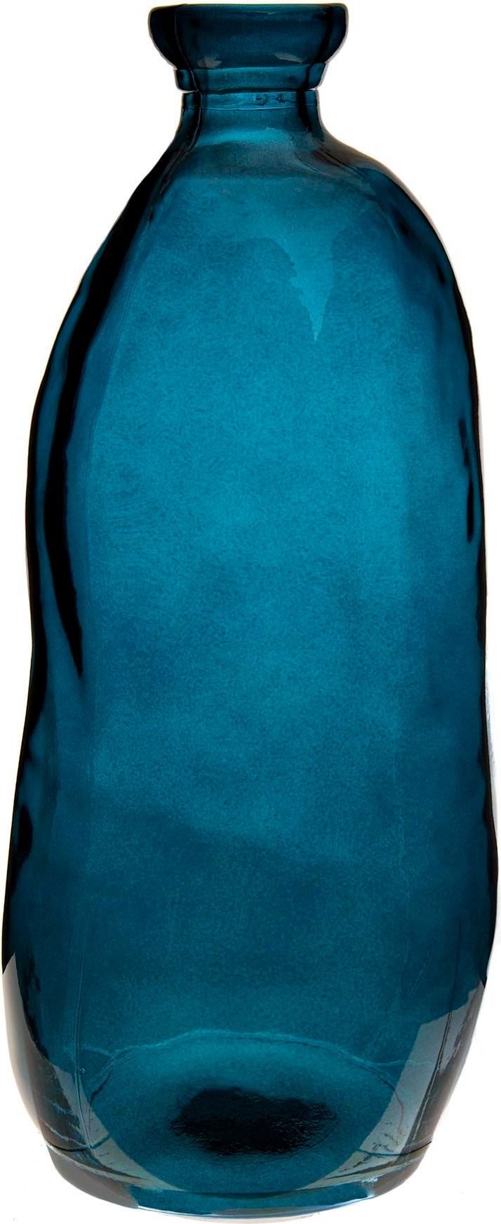 WellHome - Vase aus Recyclingglas, blau, Ø 14,5 x 35 cm