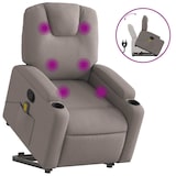thumbnail of vidaXL Massagesessel mit Aufstehhilfe Taupe Stoff