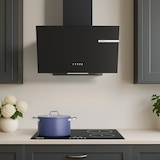 thumbnail of Extrator de cozinha CIARRA Exaustor de parede inclinado A+ 580m³/h 60cm 3 níveis, recirculação e exaustão de ar VM6765AB