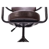 thumbnail of Taburete de bar HWC-H10f, taburete de bar taburete de mostrador taburete giratorio, regulable en altura Aspecto ante industrial ~ vintage marrón