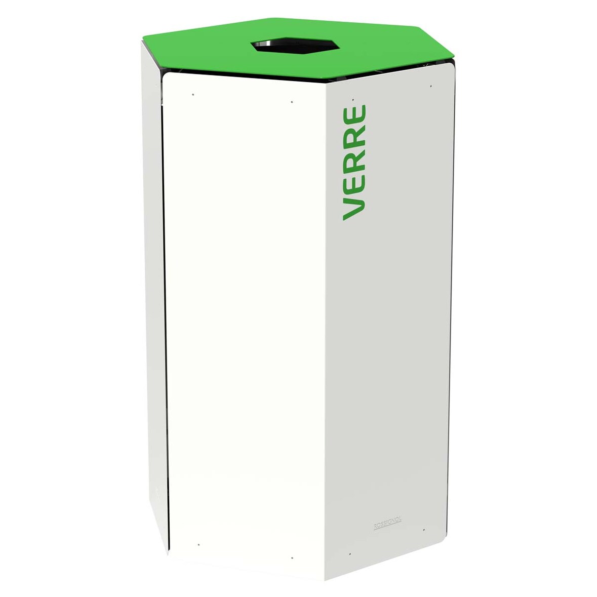 ROSSIGNOL Borne de tri avec seau 65L HEXATRI verre blanc