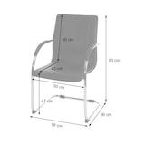 thumbnail of Lote de 6 sillas de comedor Samara, cantilever silla de cocina sillón silla, acero ~ negro