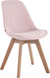 thumbnail of Décoshop26 - Esszimmerstuhl x1 skandinavisches Design rosa Samtbezug und 4-beiniges Gestell aus hellem Holz 10_0003281