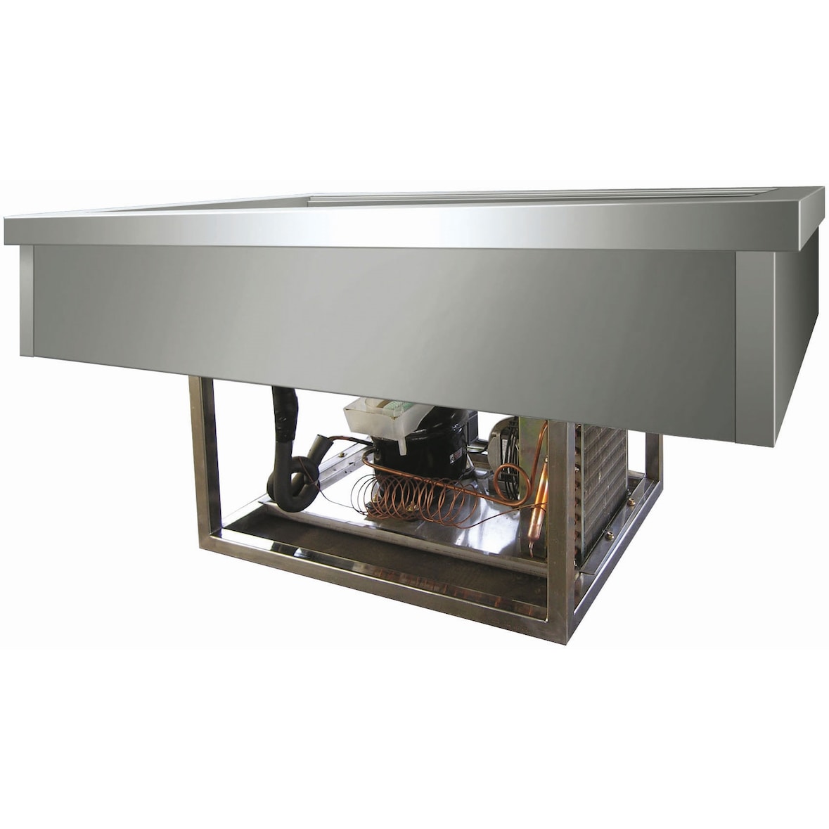 Vasca drop-in refrigerata da incasso VRI411 con motore a bordo cm. 144x68x54,5h