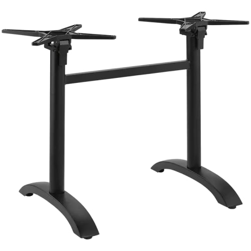 Garden Emotions Outdoor Tischgestell für rechteckige Tischplatten bis 120x80 cm Nancy double schwarz klappbar
